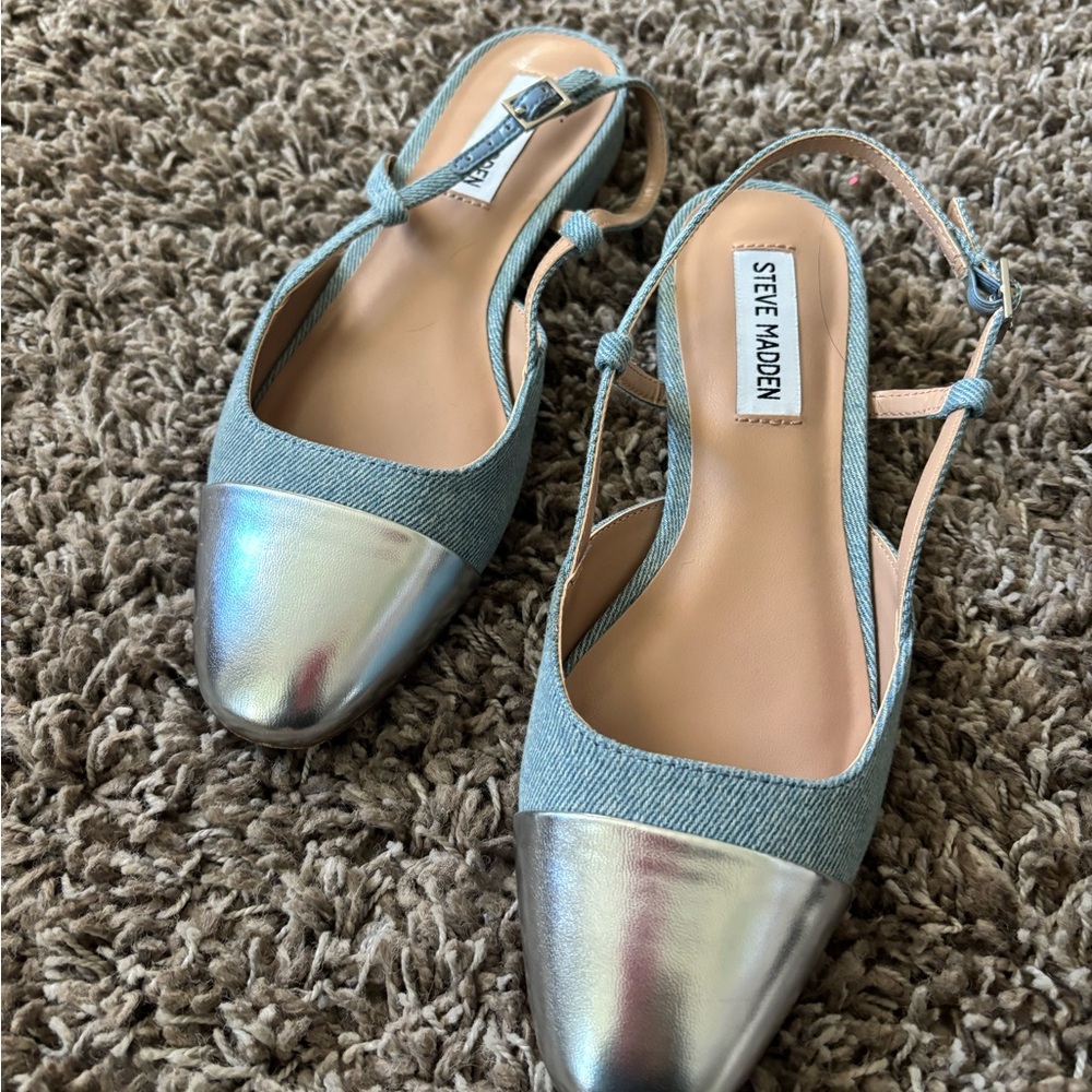 Steve Madden “Chanel Style” Sling Back Mule Flats Women’s Shoes